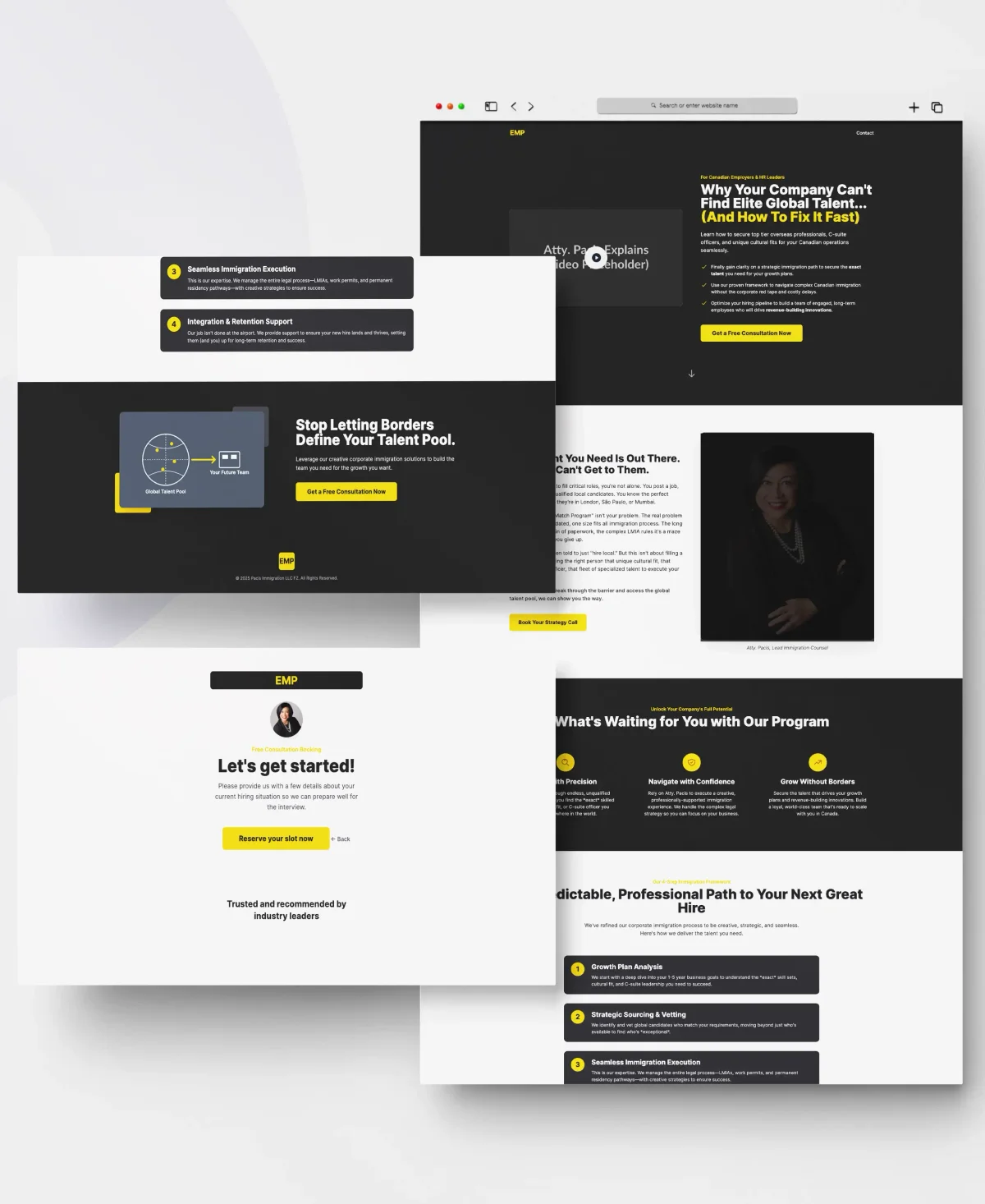 Immigration Portal Mockup